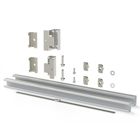 Saginaw Control & Engineering Pole Mount Kit, 3 in. H x 17 in. W x 6 in. L, Aluminum, Stainless Steel SCE-PMK17